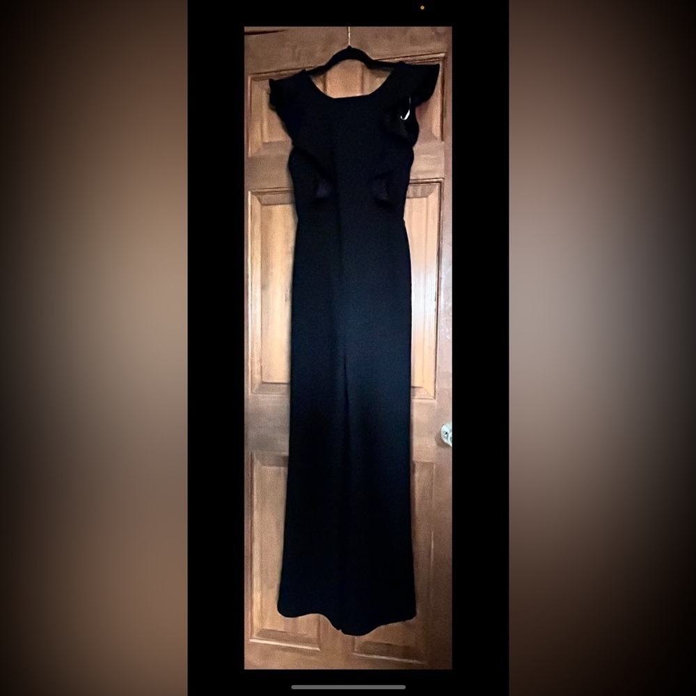 Lulu's Black Ruffle Sleeve Jumpsuit - Picture 2 of 5